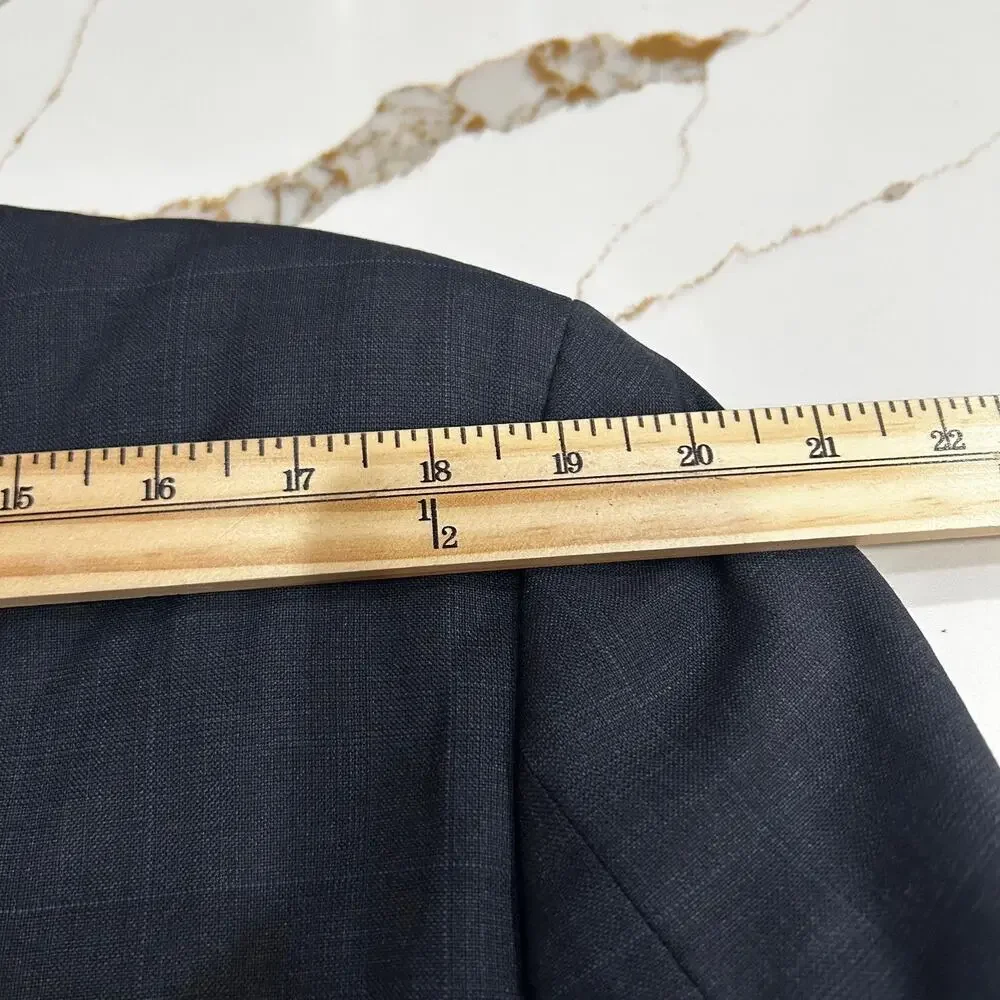 Lauren Ralph Lauren Wool Blazer Mens 42L Black Two Button Sport Coat Classic